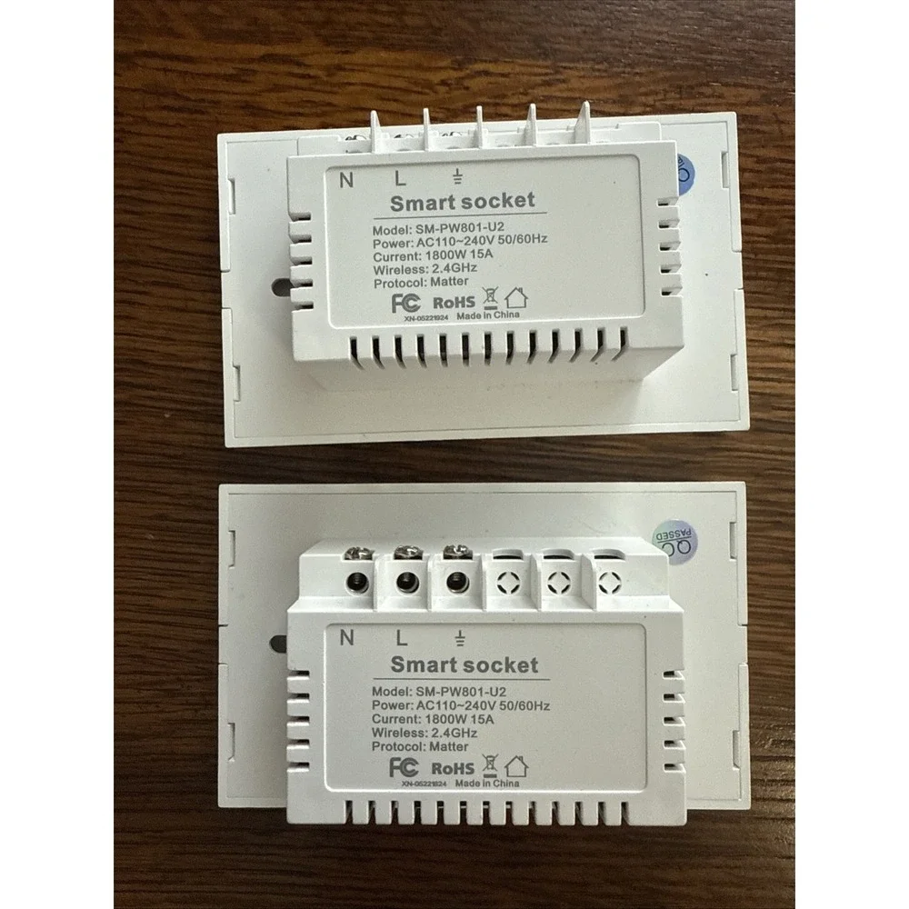 2 WiFi Smart Outlet  Wall Power Socket 2 Plug Each